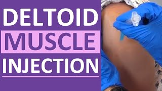 Intramuscular Injection in Deltoid Muscle with ZTrack Technique [upl. by Annayt]