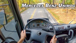 2004 Mercedes Benz Unimog U500 POV Drive with 8 Speed PreSelector Manual Gearbox Binaural Audio [upl. by Whitford922]