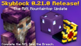 Rift Mountaintop Update Skyblock 0210 New Items  More Hypixel Skyblock News [upl. by Ordway]