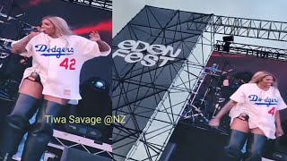 Tiwa Savage performing 🔥 at the Eden Festival in New Zealand with Ruger and Rema [upl. by Goldner]