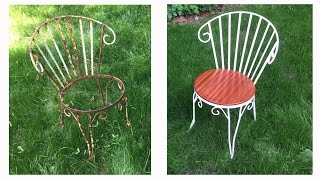 Restore Old Wrought Iron Chairs  The Short Version [upl. by Conroy]