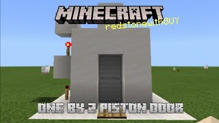 How to make a 1x2 vertical piston door in MINECRAFT [upl. by Clifford]