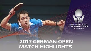 2017 German Open Highlights Hugo Calderano vs Sanil Shetty Qual [upl. by Lednam]