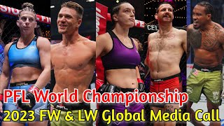 PFL World Championship 2023 FW amp Clay Collard Global Media Call [upl. by Gladdy]