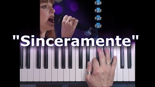 Annalisa quotSinceramentequot Sanremo 2024 note per Pianola Pianoforte Piano non facilissima 😀 PROVACI [upl. by Cirdla]