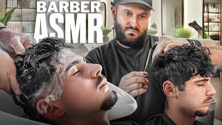 ASMR BARBER SHOP ULTRA RELAX haircut and shaving [upl. by Melleta]