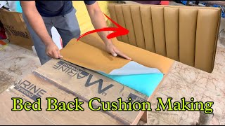 Tufted Headboard For Bed  Bed Back Cushion Making  DIY How To Make Tufted Headboard [upl. by Gabler814]