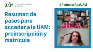 Asómate a la UAM pasos para acceder a la UAM  preinscripción y matrícula [upl. by Carn]