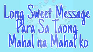 Long Sweet Message Tagalog LSM [upl. by Nies525]