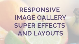 Responsive Image Gallery  Super Effects and Layouts [upl. by Anileve]