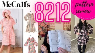 MCCALLS 8212 SEWING PATTERN REVIEW SEWING A DRESS DIY SEWING CLOTHES [upl. by Lihcox188]