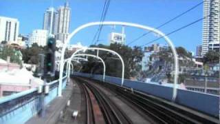 Kings Cross viaduct Martin Place to Kings X Cab View [upl. by Ystap528]