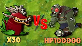 PVZ Fusion Challenge  30 Fusion Plants Vs Lord Gargantuar Zombie 100000HP  Extra Who Will Win [upl. by Kartis788]