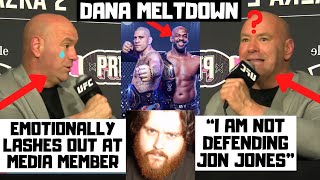 Dana White Has EMOTIONAL MELTDOWN As Pereira Moves Above Jones P4P Jones Has Dirt On Dana [upl. by Ahsikat415]