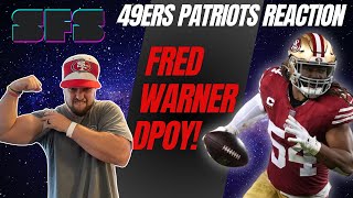 49ers Patriots reaction Fred Warner for DPOY [upl. by Pippo]