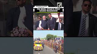 PM Modi Spain’s President Pedro Sanchez hold grand roadshow in Gujarat’s Vadodara [upl. by Vinna680]