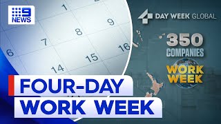 Fourday work week movement plans to shrink hours without cuts in pay  9 News Australia [upl. by Navets630]