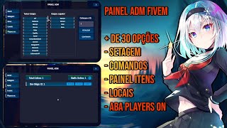 Painel ADM Completo para seu servidor no FiveM  Comandos setagem itens locais para tp e mais [upl. by Tayyebeb355]