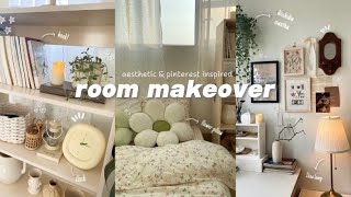 extreme aesthetic room makeover 🌷korean amp pinterest inspired 🎉 [upl. by Clary]