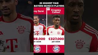 Top 20 Highest Paid Bayern Munich Players REVEALED shorts [upl. by Rettig]