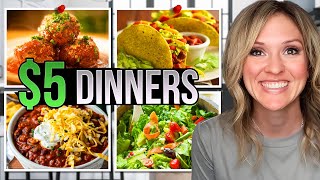 5 DINNERS  FIVE Quick amp Easy Cheap Dinner Recipes Made EASY  Frugal Fit Mom [upl. by Nayab219]