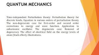 Lecture  1  Perturbation Theory FirstOrder NonDegenerate Case [upl. by Nahte]