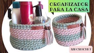 CESTO de TRAPILLO con unión PERFECTA  Crochet 2022 [upl. by Ahsille]