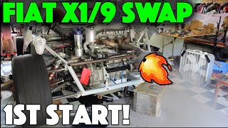 Ep 4  First Start  Fiat X19 Ecotec Swap LOUD FIRE [upl. by Anivram]