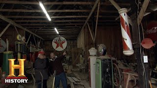 American Pickers Flooded Petroliana Collectibles Season 20  Exclusive  History [upl. by Kora]