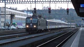 SBB Re 44 II quot11161quot grün in Brugg [upl. by Eiderf746]