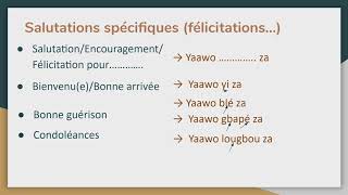 26 Apprendre le Bhété BétéGagnoa Salutations spécifiques encouragements [upl. by Ellerey400]