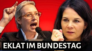 Eilmeldung Baerbock beleidigt Weidel  Bundestagpräsidentin muss eingreifen [upl. by Price964]