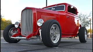 1932 Ford 3 Window Coupe Henry Steel SorrySold quotJust Right HotRod Historyquot [upl. by Marco]