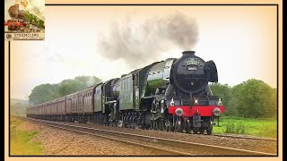 60103 Flying Scotsman “Slips” into Cornwall with 5MT 44871 amp 47760 [upl. by Akemej]