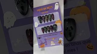 Diseño de uñas halloween pressonnails pressons nails uñas nailsart nailsdesign [upl. by Ahsian]