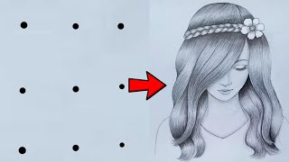 How to draw a girl with cap  Girl drawing easy step by step  Beautiful girl drawing for beginners [upl. by Ellinet]