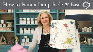 How to Paint a Lampshade and Base Lamp Tutorial Works on Glass Metal Wood and Plastic Lamps [upl. by Eldoria622]