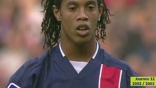 Les exploits de Ronaldinho face à lOM  20022003  Ligue 1 Legends [upl. by Bozovich853]