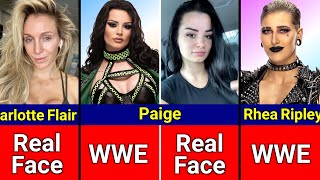 Female Wrestlers Real Face Vs WWE Face [upl. by Aneek]