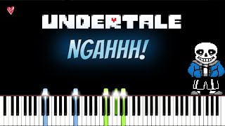 Undertale OST Ngahhh  Piano Tutorial  Synthesia  How to play [upl. by Bushore668]