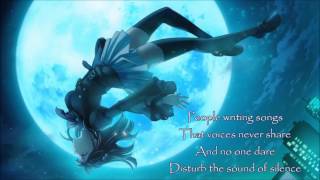 NIGHTCORE  The Sound of Silence Disturbed WITH LYRICS [upl. by Letnwahs]