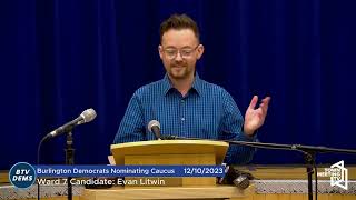 Evan Litwin Democratic Party Speech 12102023 [upl. by Nelyt]