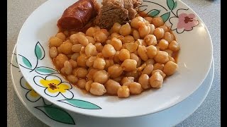 POTAJE DE GARBANZOS CON HABICHUELAS TERNERA Y CHORIZO [upl. by Ehud]