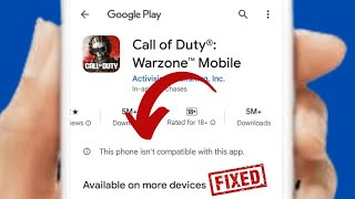 Fixed✅ Call Of Duty Warzone your device isnt compatible with this version  COD Incompatible issue [upl. by Dukie]