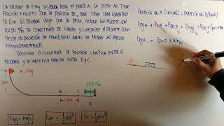 Fuerzas no conservativas cálculo de coeficiente de roce [upl. by Euridice]