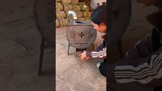 Part 2Rural household wood stove winter wood and coal dualpurpose multifunctional [upl. by Hsihsa]