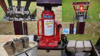 Making a Hydraulic paper briquette press 10 ton  Homemade Paper and wood sawdust briquettes [upl. by Ahsinor576]