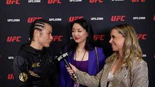 Zhang Weili UFC 300 Backstage Interview [upl. by Lewie981]