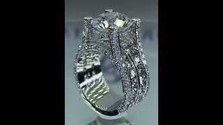 3 ct solitaire diamond ring Look very stylish stunning look trendingshorts style jewellery [upl. by Okiam186]