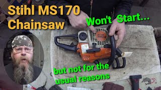 Stihl MS170 Wont StartFixed [upl. by Nonah]